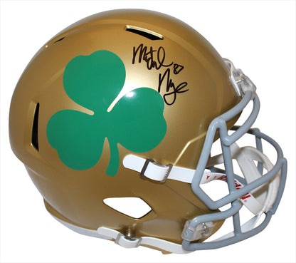 Michael Mayer Signed Notre Dame Fighting Irish Full Size Shamrock Helmet BAS