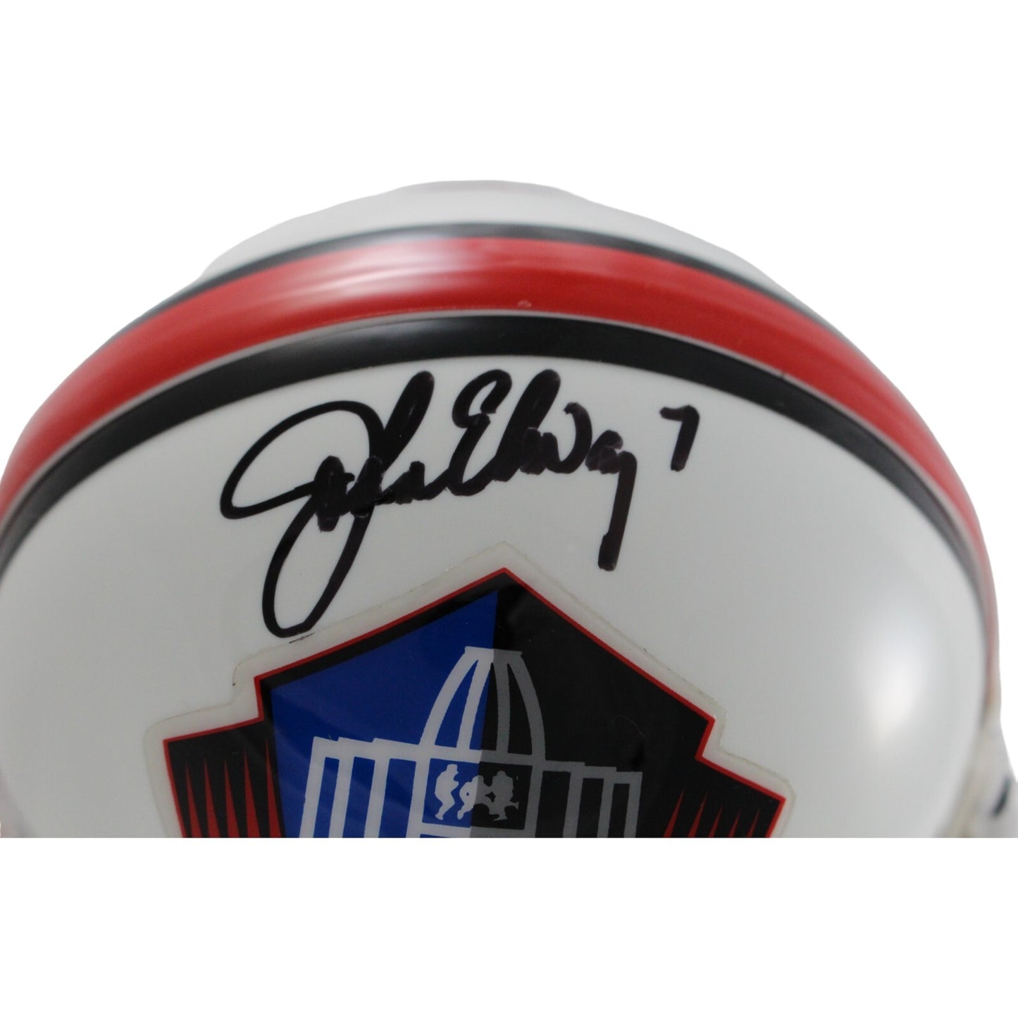 John Elway Autographed Hall of Fame VSR4 Authentic Mini Helmet