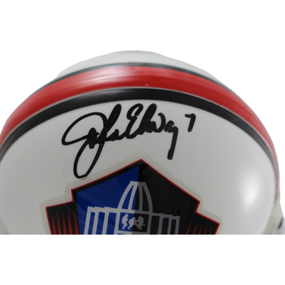 John Elway Autographed Hall of Fame VSR4 Authentic Mini Helmet