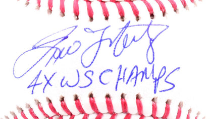 Tino Martinez Autographed Rawlings Official MLB Baseball "4x WS Champs"