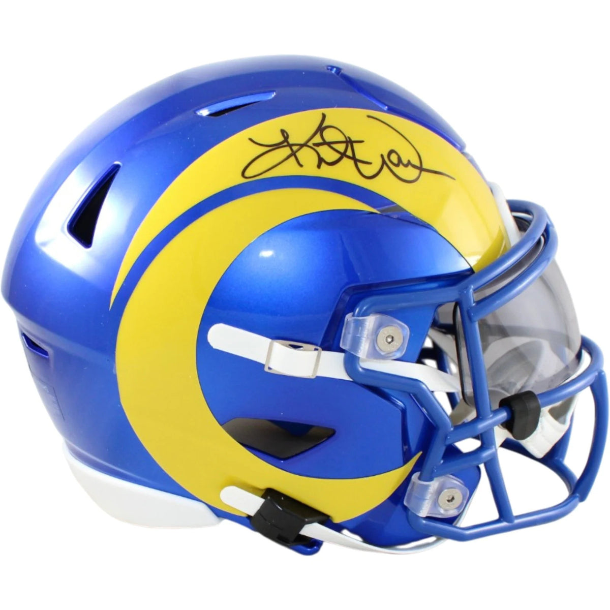 Kurt Warner Autographed Los Angeles Rams Mid-Size Helmet