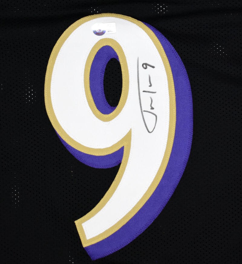 Justin Tucker Signed Baltimore Ravens Black Custom Jersey