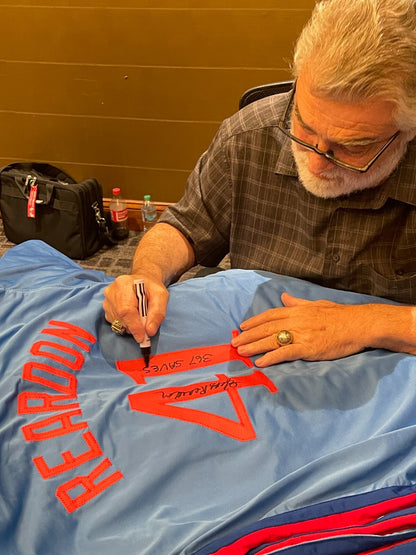 Jeff Reardon Signed Montreal Expos Custom Jersey (367 SV Inscription)