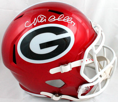 Nick Chubb Signed Georgia Bulldogs Full Size Flash Speed Helmet