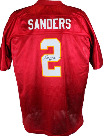 Deion Sanders Autographed Florida State Seminoles Garnet Jersey