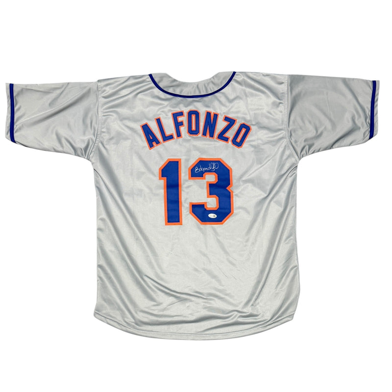 Edgardo Alfonzo Signed New York Mets Custom Grey Jersey (JSA COA)