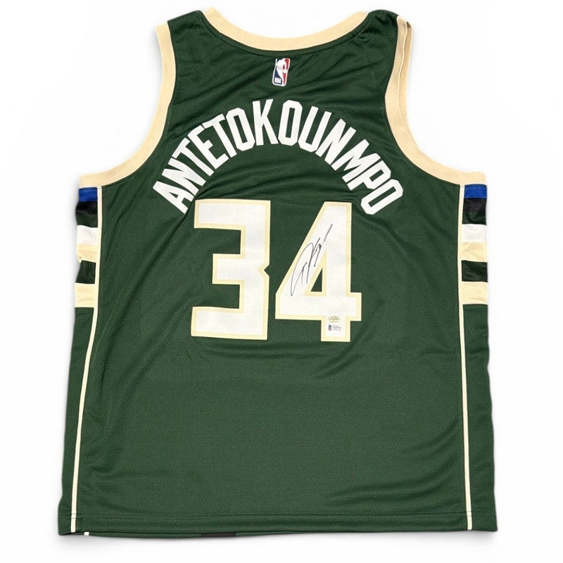 Giannis Antetokounmpo Signed Milwaukee Bucks Nike Jersey