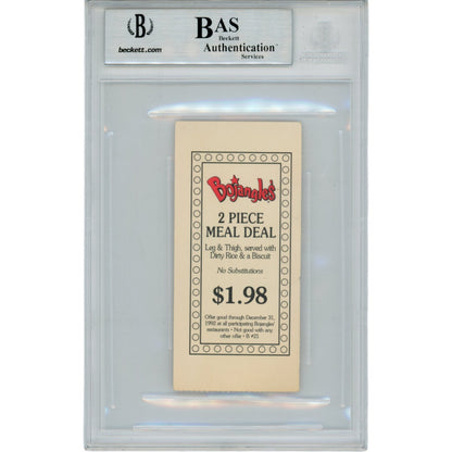 Terrell Davis Autographed Georgia Bulldogs 09/05/92 Ticket Stub BAS Slab