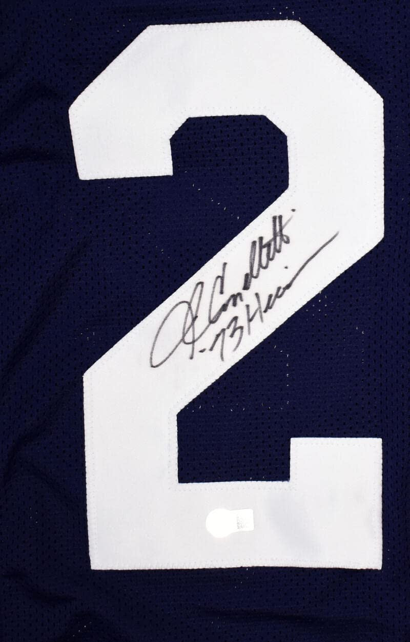 John Cappelletti Signed Blue Penn State Style Jersey with '73 Heisman' Inscription