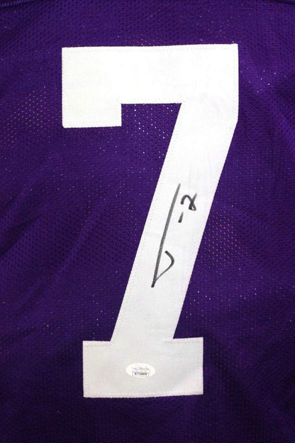 Tyrann Mathieu Signed Purple College Style Jersey