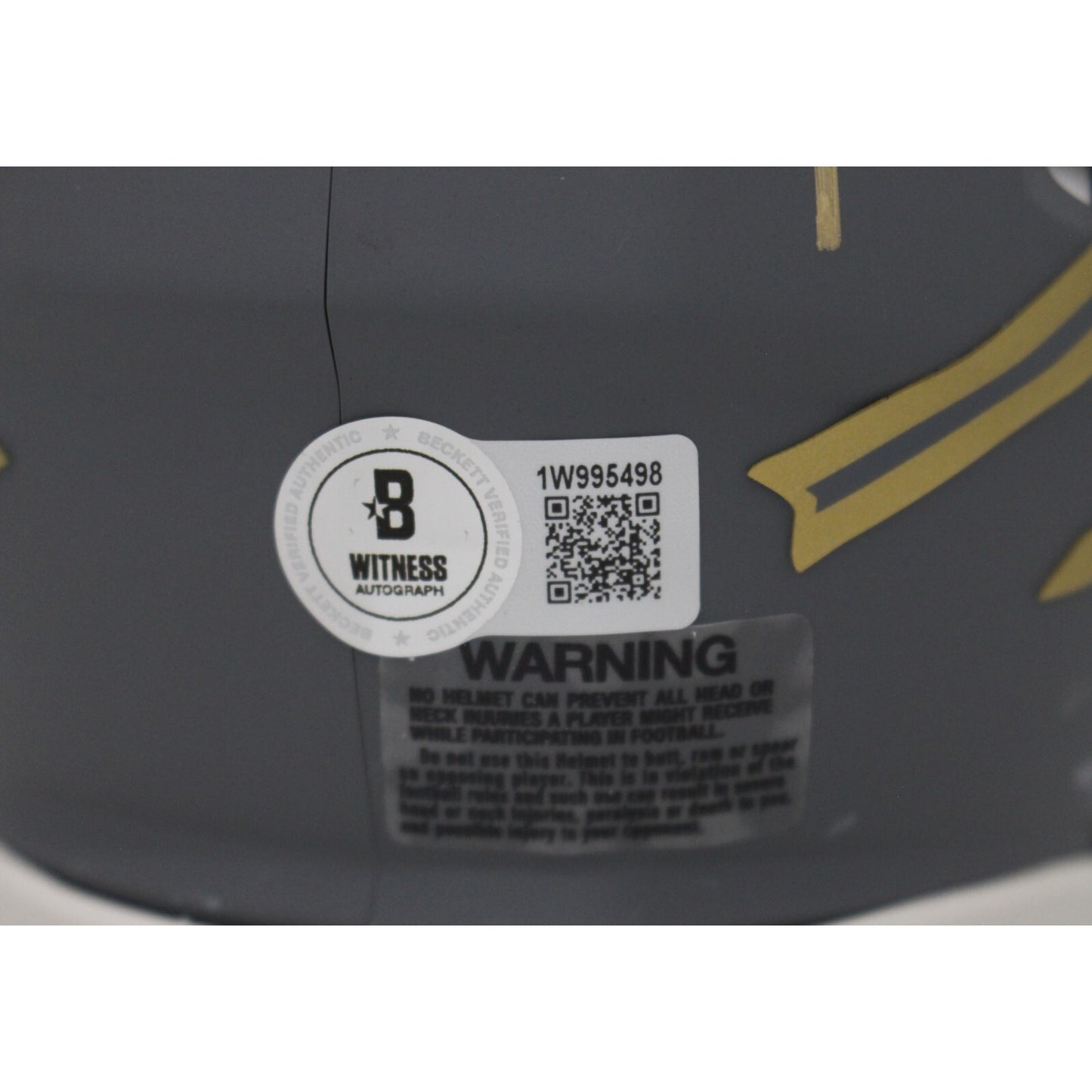 Deion Sanders Signed Florida State Seminoles Slate Mini Helmet