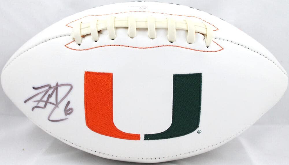 Lamar Miller Signed Miami Hurricanes Logo Football