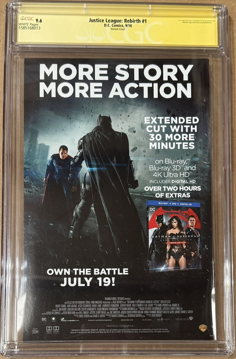 Ben Affleck, Gal Gadot & Henry Cavill Signed Justice League #1 CGC 9.6