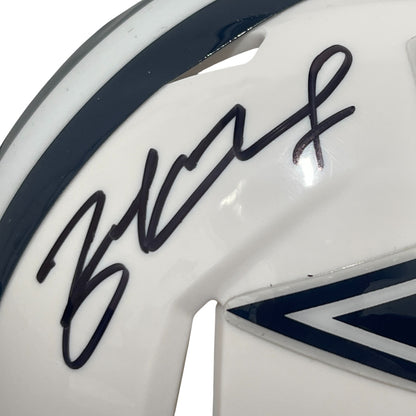 Zack Martin Signed Dallas Cowboys Alternate White Mini Helmet (Beckett COA)
