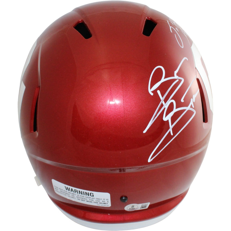 Sam Bradford, Adrian Peterson & Brian Bosworth Signed Oklahoma Sooners FS Helmet