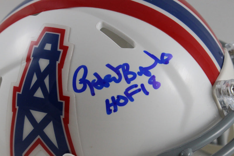 Robert Brazile Autographed Houston Oilers Throwback Mini Helmet HOF