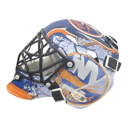 Billy Smith Signed New York Islanders Mini Goalie Mask - 4x Cup