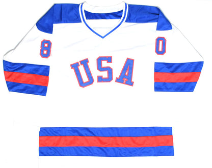 1980 Miracle on Ice Team USA Autographed White Hockey Jersey (15 Sigs)