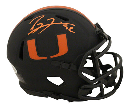 Ray Lewis Signed Miami Hurricanes Eclipse Mini Helmet