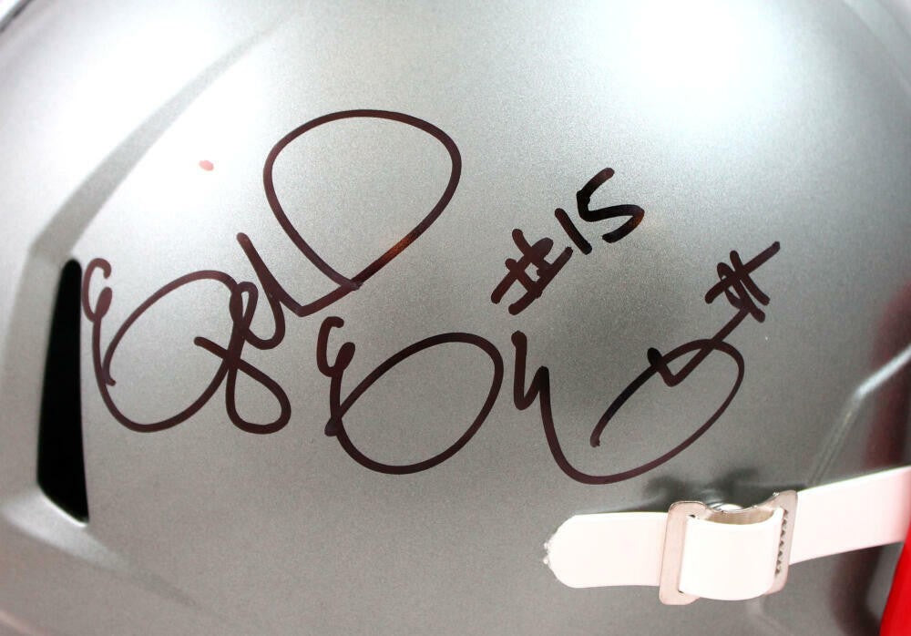 Ezekiel Elliott Signed Ohio State Buckeyes Full Size Flash Speed Helmet