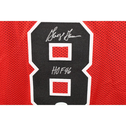 George Gervin Signed Chicago Bulls Pro Style Red Jersey JSA HOF