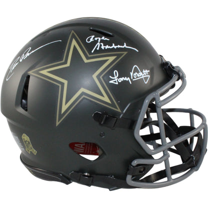 Roger Staubach, Tony Dorsett & Drew Pearson Dallas Cowboys STS Full Size Helmet