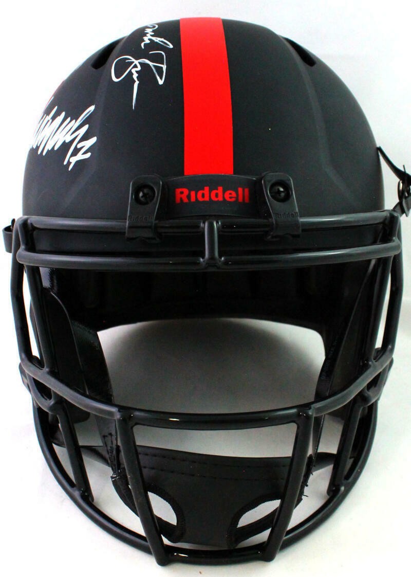 Eric Crouch, Mike Rozier & Johnny Rodgers Signed Nebraska Eclipse Helmet