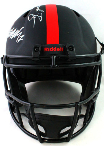 Eric Crouch, Mike Rozier & Johnny Rodgers Signed Nebraska Eclipse Helmet