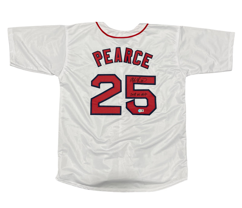 Steve Pearce Signed Boston Red Sox Custom Jersey (2018 WS MVP) BAS