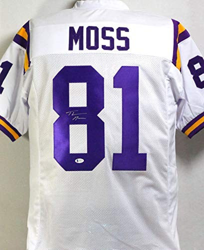 Thaddeus Moss Autographed White Custom College-Style Football Jersey