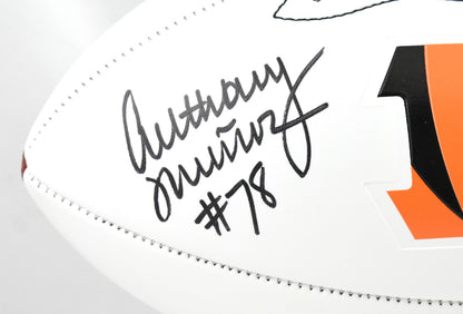 Anthony Munoz Signed Cincinnati Bengals Black Logo Football