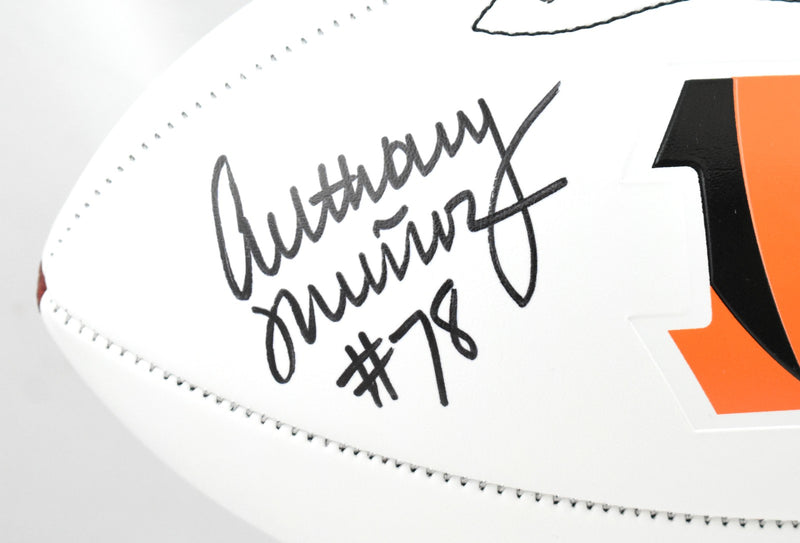 Anthony Munoz Signed Cincinnati Bengals Black Logo Football