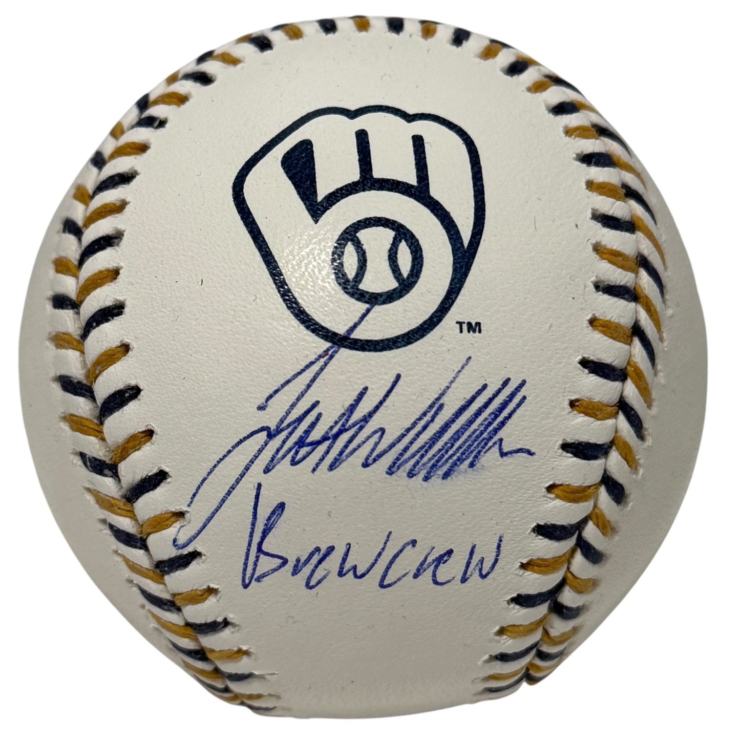Jett Williams Signed Milwaukee Brewers Logo Baseball JSA COA