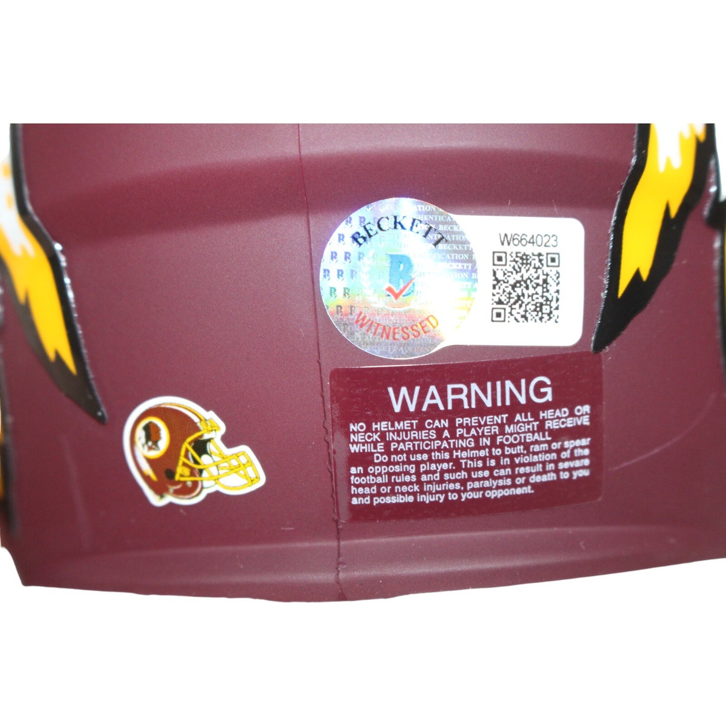 John Riggins Signed Washington Redskins AMP Mini Helmet Beckett BAS