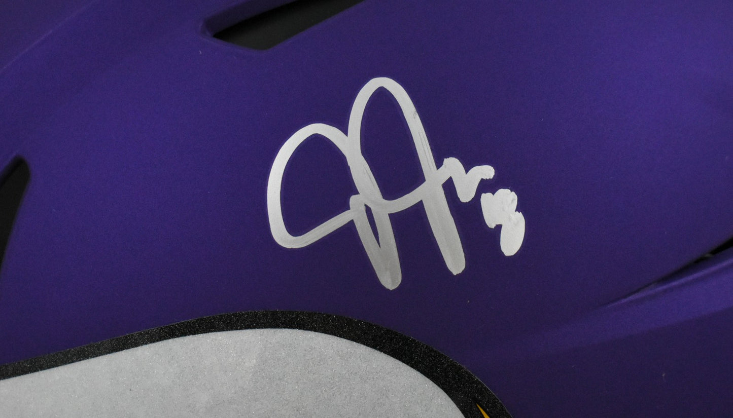Justin Jefferson Autographed Minnesota Vikings Full Size SpeedFlex Helmet
