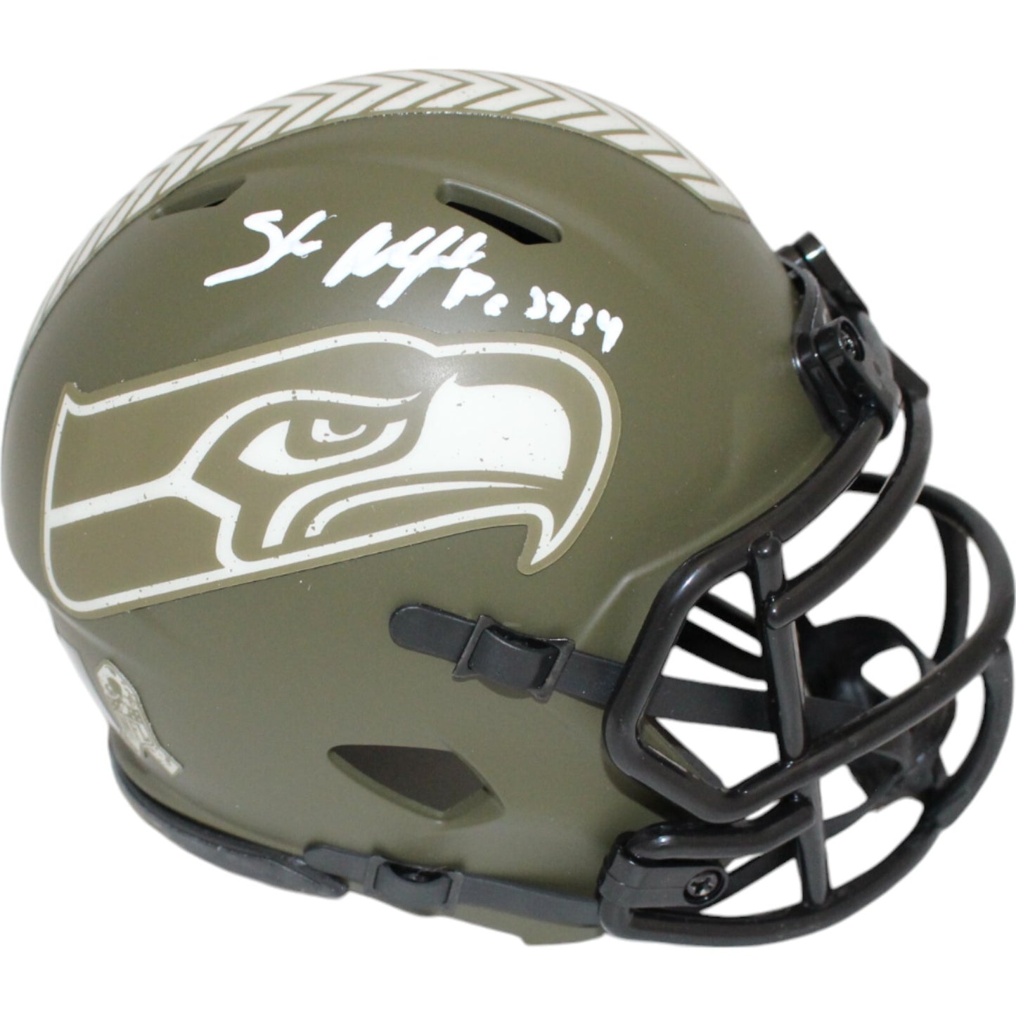 Shaun Alexander Signed Seattle Seahawks 2022 STS Mini Helmet (Beckett)