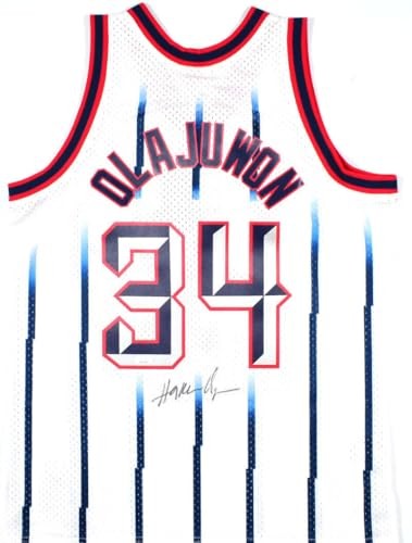 Hakeem Olajuwon Signed Houston Rockets Mitchell & Ness Jersey