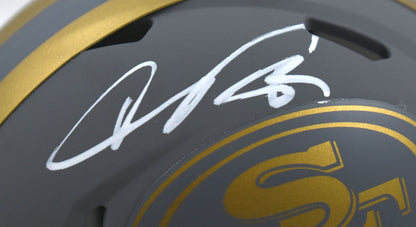 Vernon Davis Signed San Francisco 49ers Slate Speed Mini Helmet