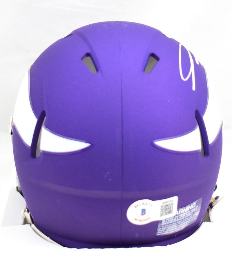 Jordan Addison Autographed Minnesota Vikings Tribute Speed Mini Helmet