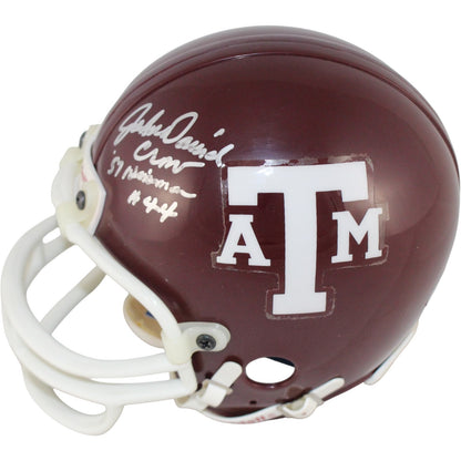 John David Crow Signed Texas A&M Aggies Mini Helmet (Heisman '56)