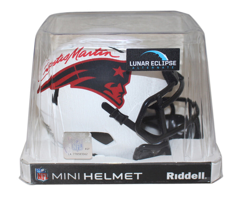 Curtis Martin New England Patriots Lunar Mini Helmet Autographed