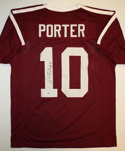 Sean Porter Signed Maroon Custom Jersey