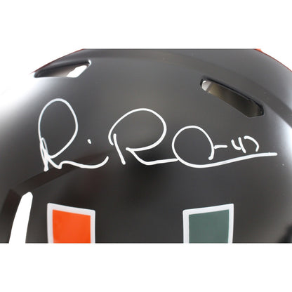 Michael Irvin Signed Miami Hurricanes Authentic Full Size Helmet - Black