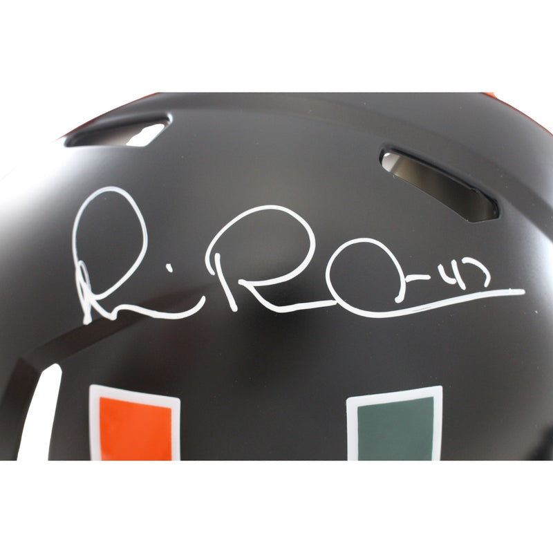 Michael Irvin Signed Miami Hurricanes Authentic Full Size Helmet - Black