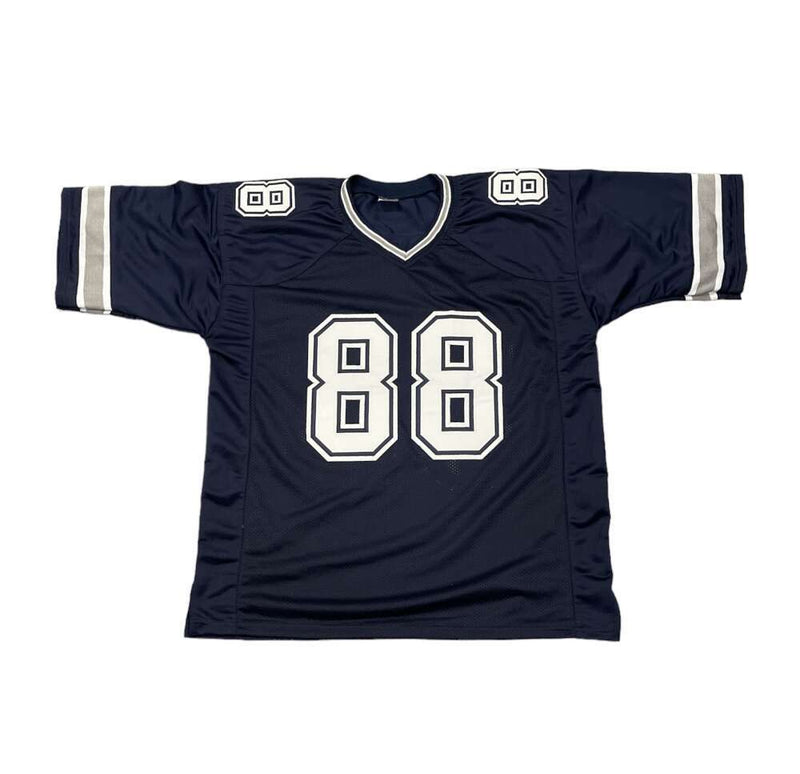 Drew Pearson Signed Dallas Cowboys Navy Custom Jersey (HOF 21)