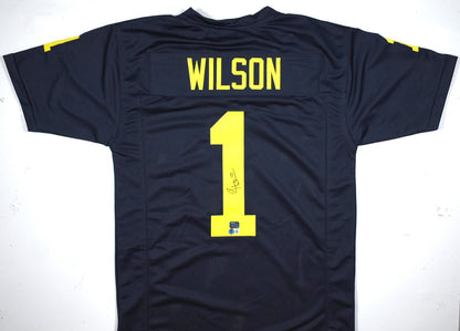 Roman Wilson Signed Blue Custom College Style Jersey