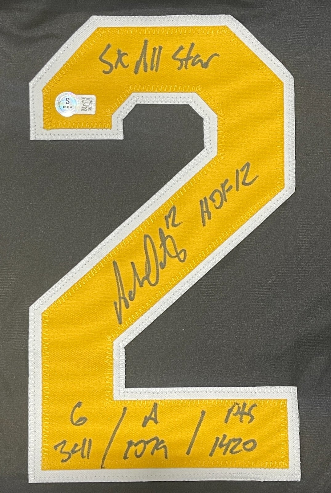 Adam Oates Signed Boston Bruins Custom Hockey Jersey - HOF & Stats