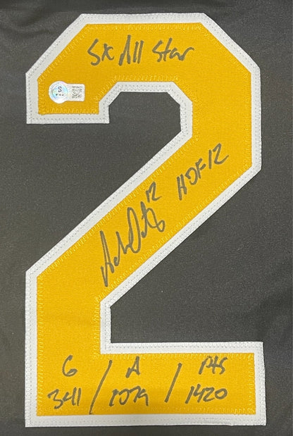 Adam Oates Signed Boston Bruins Custom Hockey Jersey - HOF & Stats