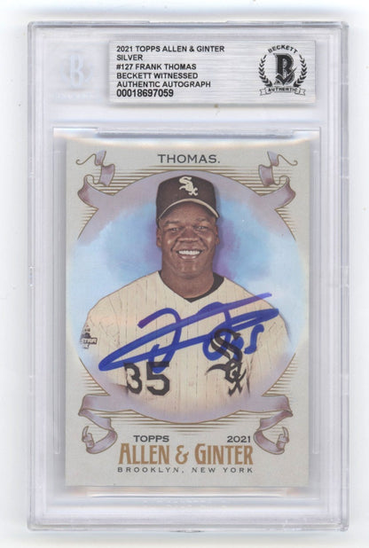 Frank Thomas Signed 2021 Topps Allen & Ginter Silver Card (Beckett BAS)