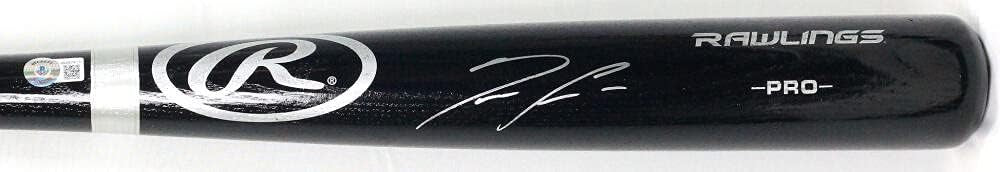Ronald Acuna Jr. Autographed Black Baseball Bat
